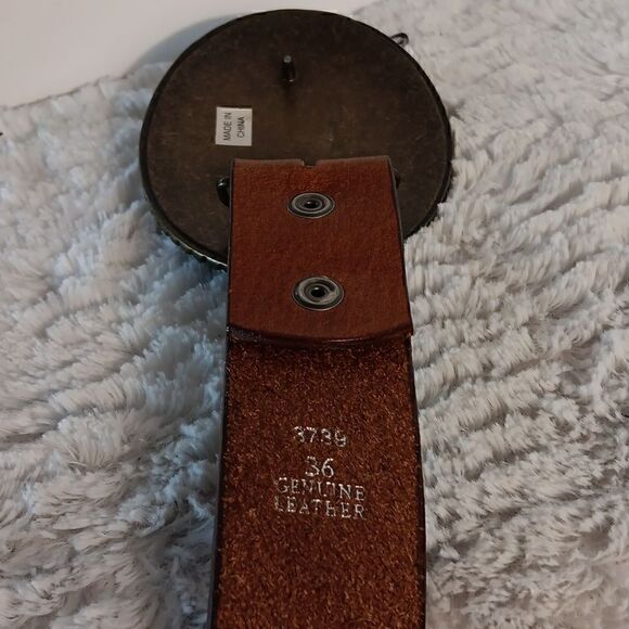 Brown Leather Women\'s Western Belt & Buckle main image 4
